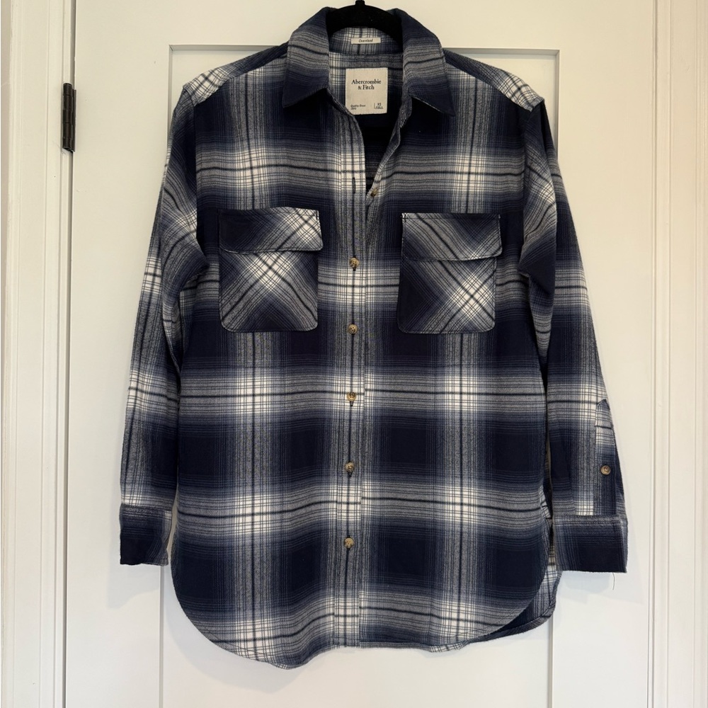 NWOT Abercrombie & Fitch Blue Checkered Shirt